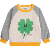 Bobo Choses Light Heather Grey Lucky Clover Sweatshirt