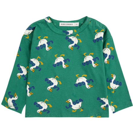 Bobo Choses Green La Oca All Over LS T-Shirt