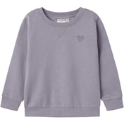Name It Lavender Gray Nmfvima Ls Sweat Bru Noos