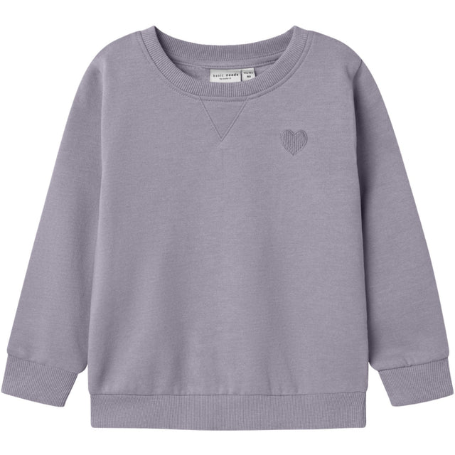 Name It Lavender Gray Nmfvima Ls Sweat Bru Noos