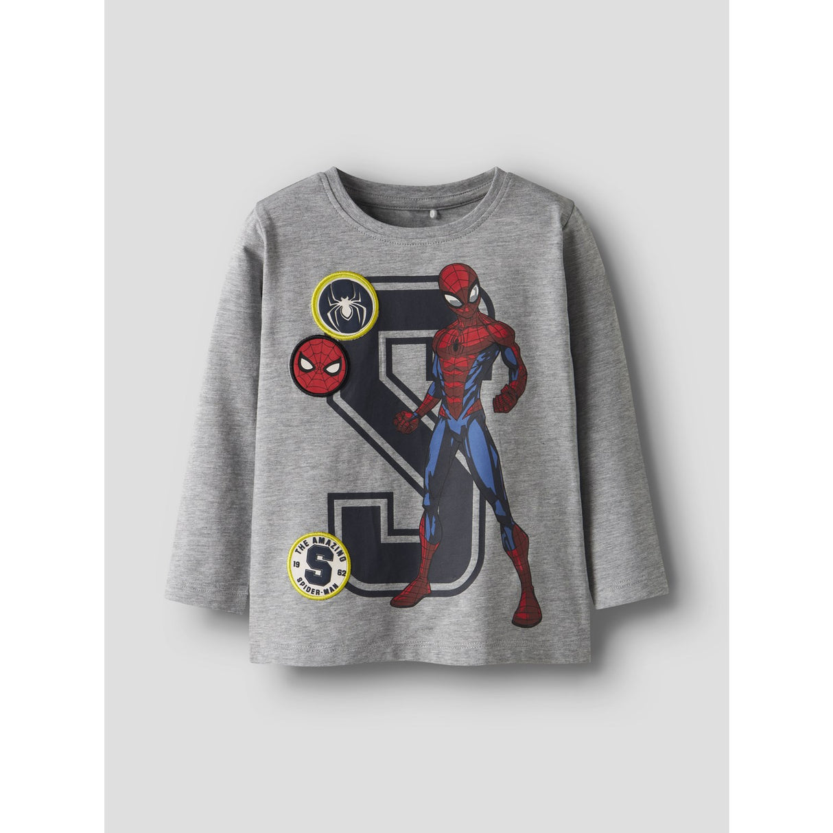 Name It Grey Melange Nmmdeep Spider Ls Nreg Top Box Noos Mar