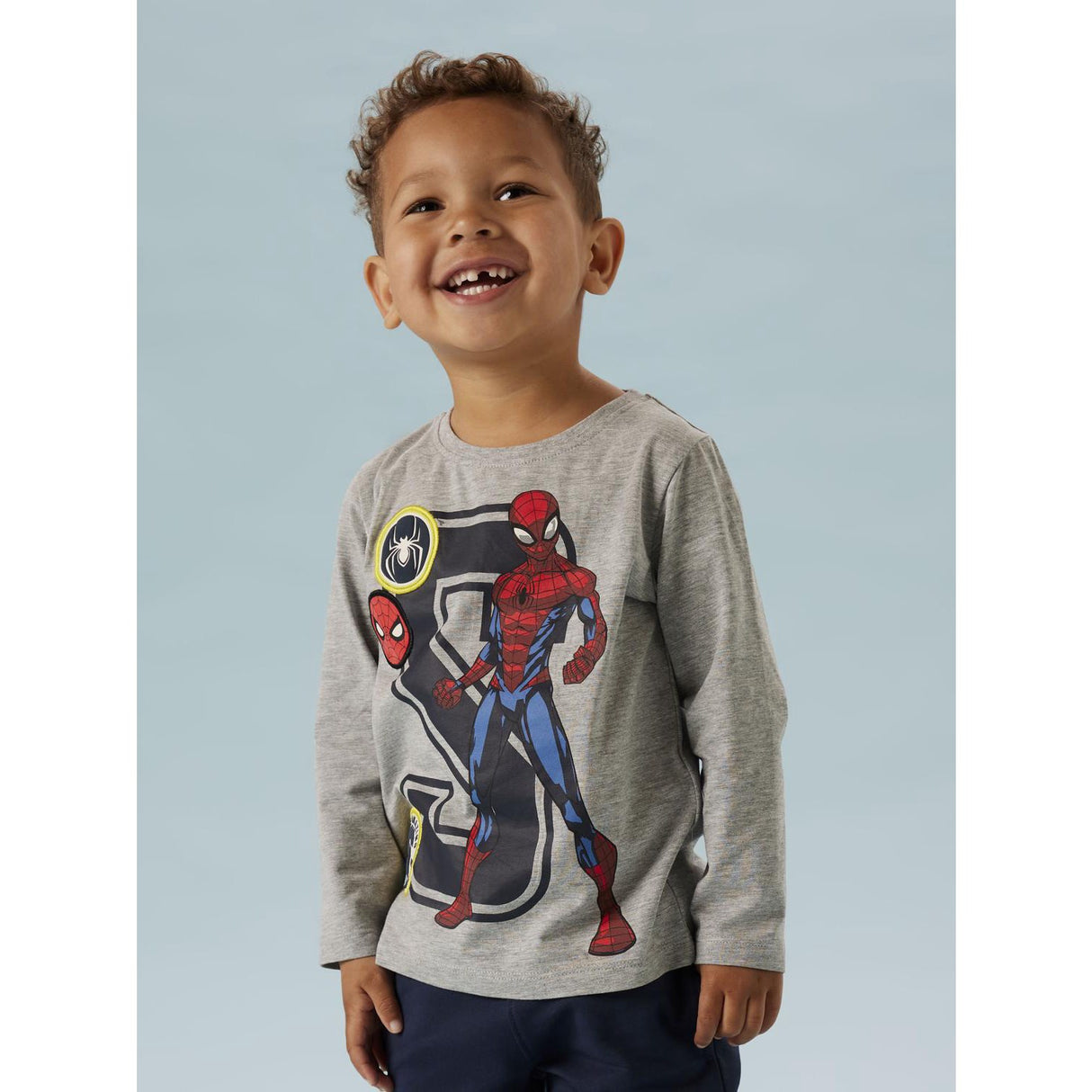 Name It Grey Melange Nmmdeep Spider Ls Nreg Top Box Noos Mar