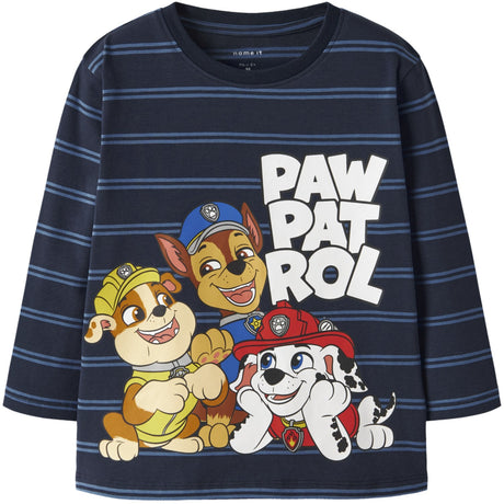 Name It Navy Blazer Nmmjoshue Paw Ls Nreg Top Noos Cplg