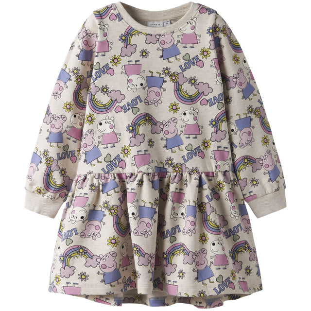 Name It Peyote Melange Nmfdarma Peppa Ls Swe Kjole Bru Cplg
