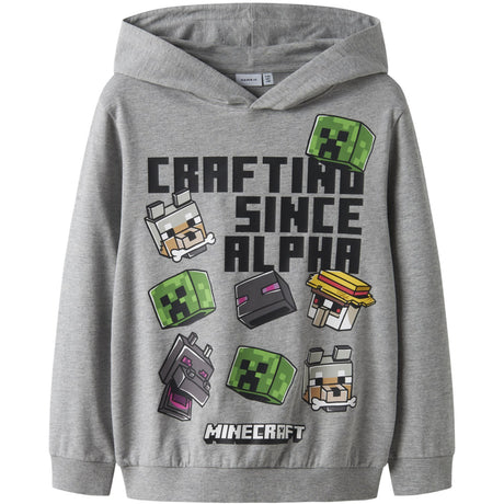 Name It Grey Melange Nkmjet Minecraft Nreg Sweat Wh Unb Bfu