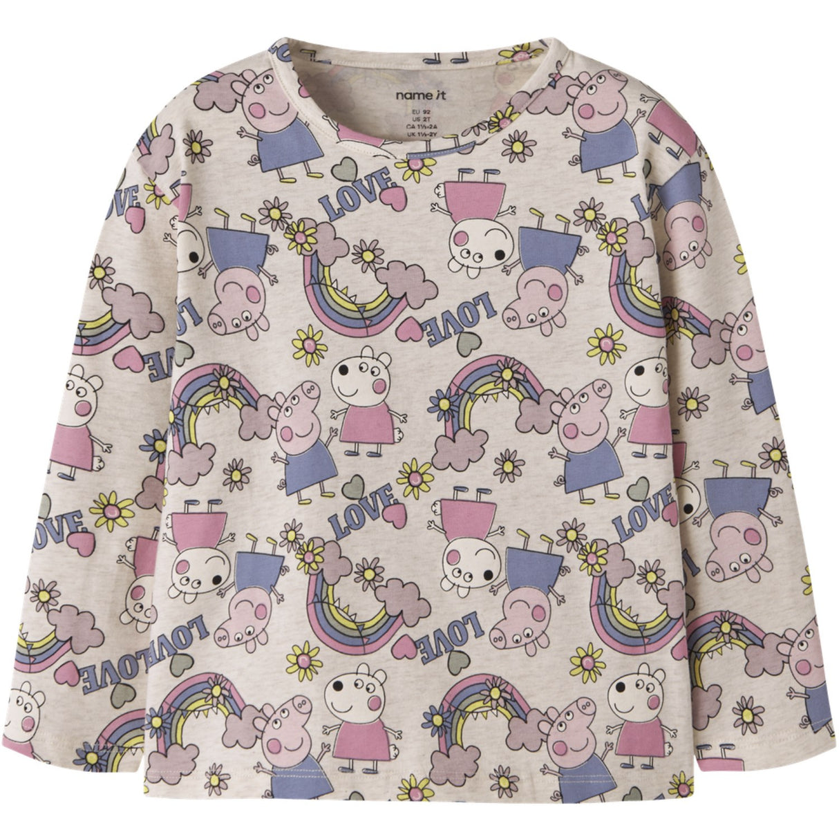 Name It Peyote Melange Nmfdarsy Peppa Ls Nreg Top Cplg