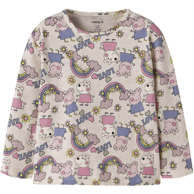 Name It Peyote Melange Nmfdarsy Peppa Ls Nreg Top Cplg