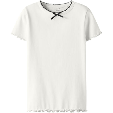 Name It Cloud Dancer Nkffiona Ss Slim Top Pb