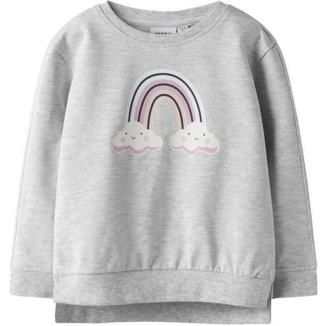 Name It Light Grey Melange Nmfbissine Ls Nreg Swe Unb Box Pb
