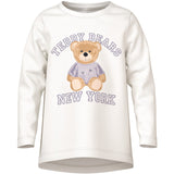 Name It Cloud Dancer Teddy Bear Nmfviolet Ls Loose Top