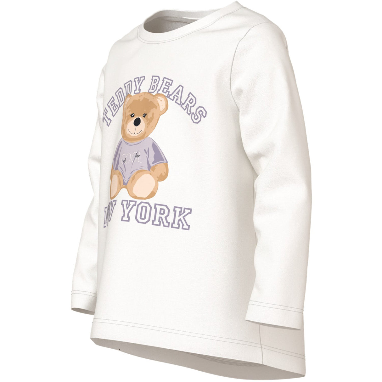 Name It Cloud Dancer Teddy Bear Nmfviolet Ls Loose Top