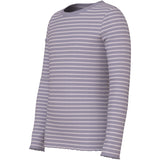 Name It Lavender Gray Lilac Marble Stripe Nmfvemma Ls Slim Top