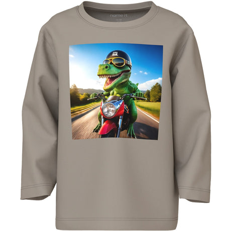 Name It Vintage Khaki Dino Motorcycle Nmmvoto Ls Nreg Top