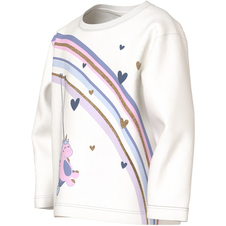 Name It Cloud Dancer Unicorn Rainbow Nmfvaliane Ls Nreg Top