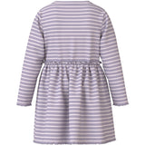 Name It Lavender Gray Lilac Marble Stripe Nmfvemma Ls Kjole
