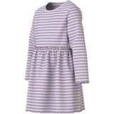 Name It Lavender Gray Lilac Marble Stripe Nmfvemma Ls Kjole