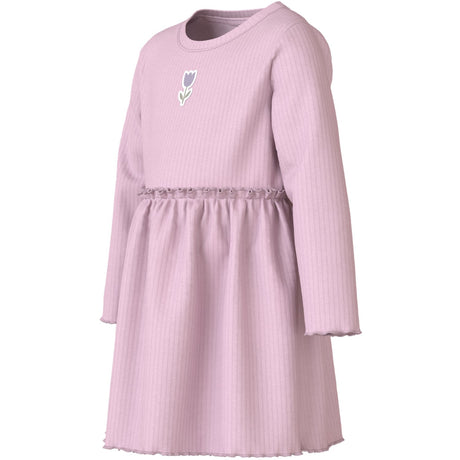 Name It Dawn Pink Tulip Nmfvemma Ls Kjole