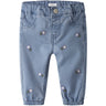 Name It Denim Blue Flower Emb Nbfrose Shaped R Emb Jeans 5321-Yb H