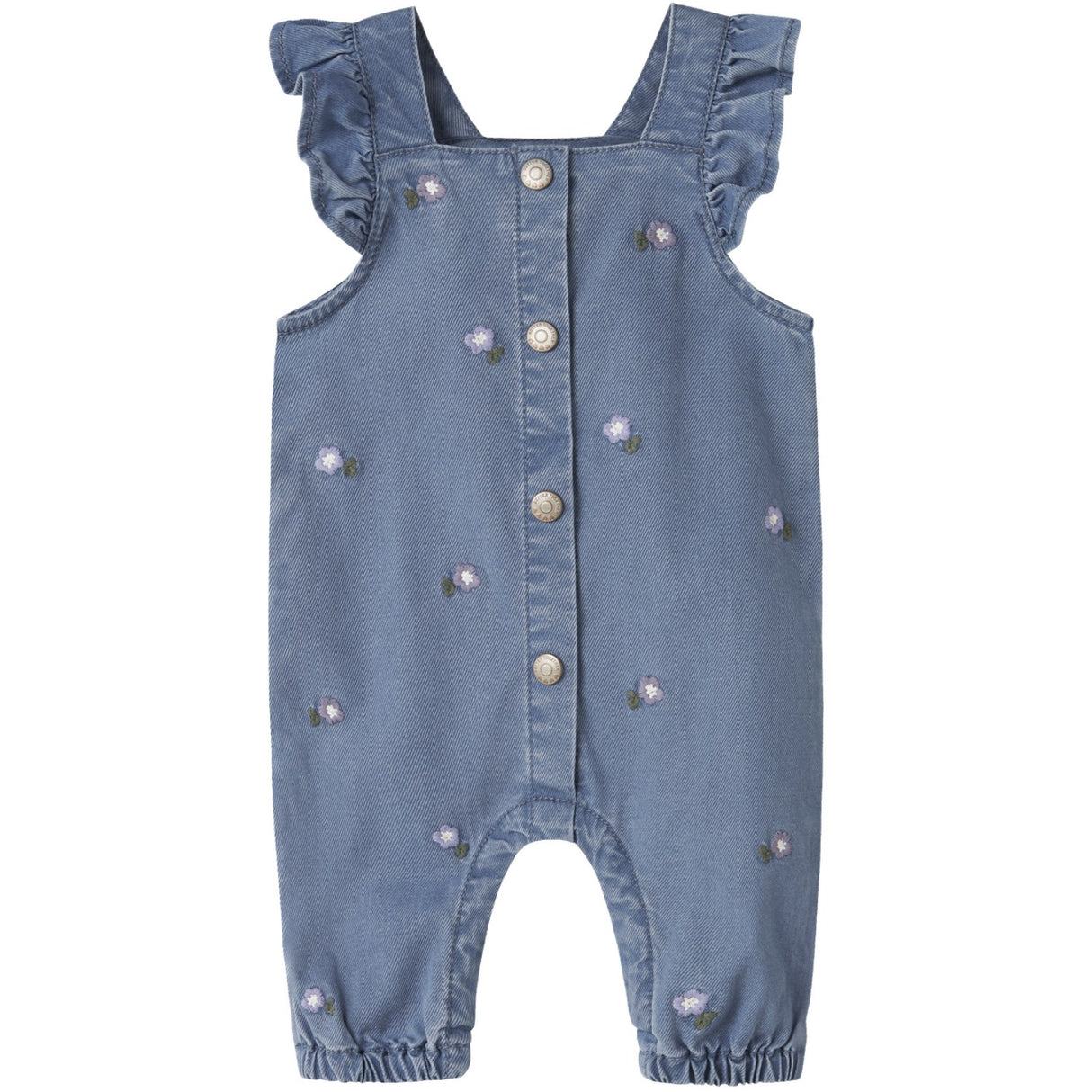 Name It Denim Blue Flower Emb Nbfsage Dnm Overall 3606-Yb