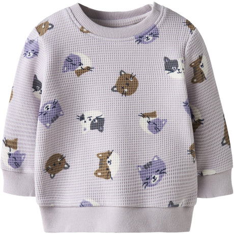 Name It Lilac Marble Nbftammie Ls O-Neck