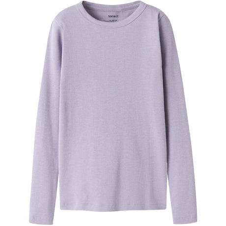 Name It Lavender Gray Nkfnakal Ls Top Noos