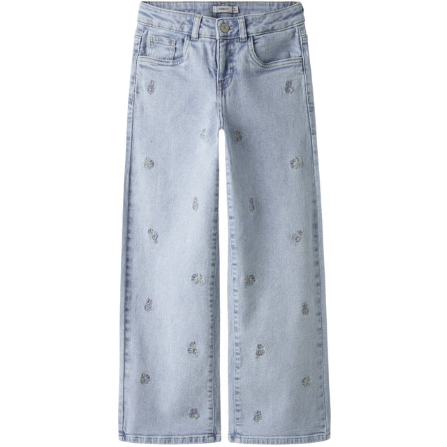 Name It Light Blue Denim Flower Embroidery Nkfrose Wide Emb Jeans 2010-Fr Noos