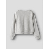 Name It Light Grey Melange Nkfmille Kort Nreg Ls Swe O-Neck Noos