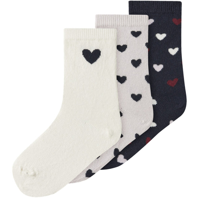 Name It Light Grey Melange Nmftua 3P Strømper