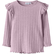 Name It Dawn Pink Melange Nmfblitta Ls Xsl Top