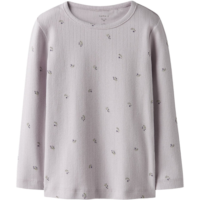 Name It Lilac Marble Nmfberries Ls Slim Top