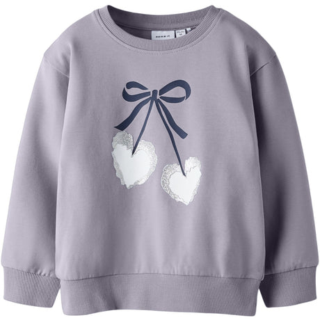 Name It Lavender Gray Nmfbasalt Ls Nreg Sweat Bru