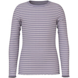 Name It Lavender Gray Lilac Marble Stripe Nkfvemma Ls Slim Top