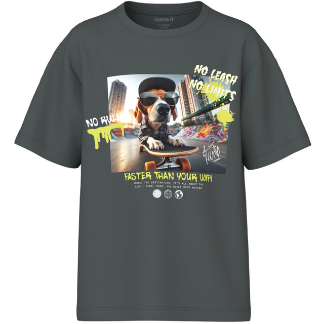Name It Urban Chic Skatter Dog Nkmvoto Ss Nreg Top