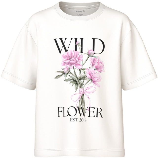 Name It Cloud Dancer Wild Flower Nkfvotea Ss Nreg Top