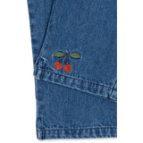 Konges Sløjd x Luksusbaby Denim Blue Magot Frill Bukser GOTS