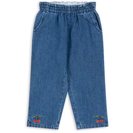 Konges Sløjd x Luksusbaby Denim Blue Magot Frill Bukser GOTS