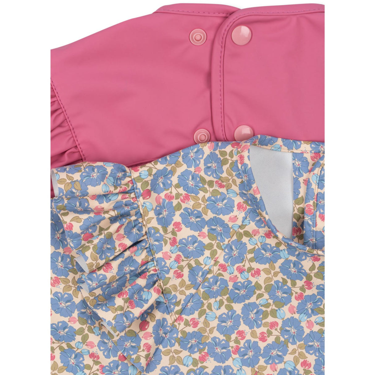 Konges Sløjd Fleur Rosier/Chateau Rose 2 Pak Dinner Hagesmæk Med Ærmer Og Flæse