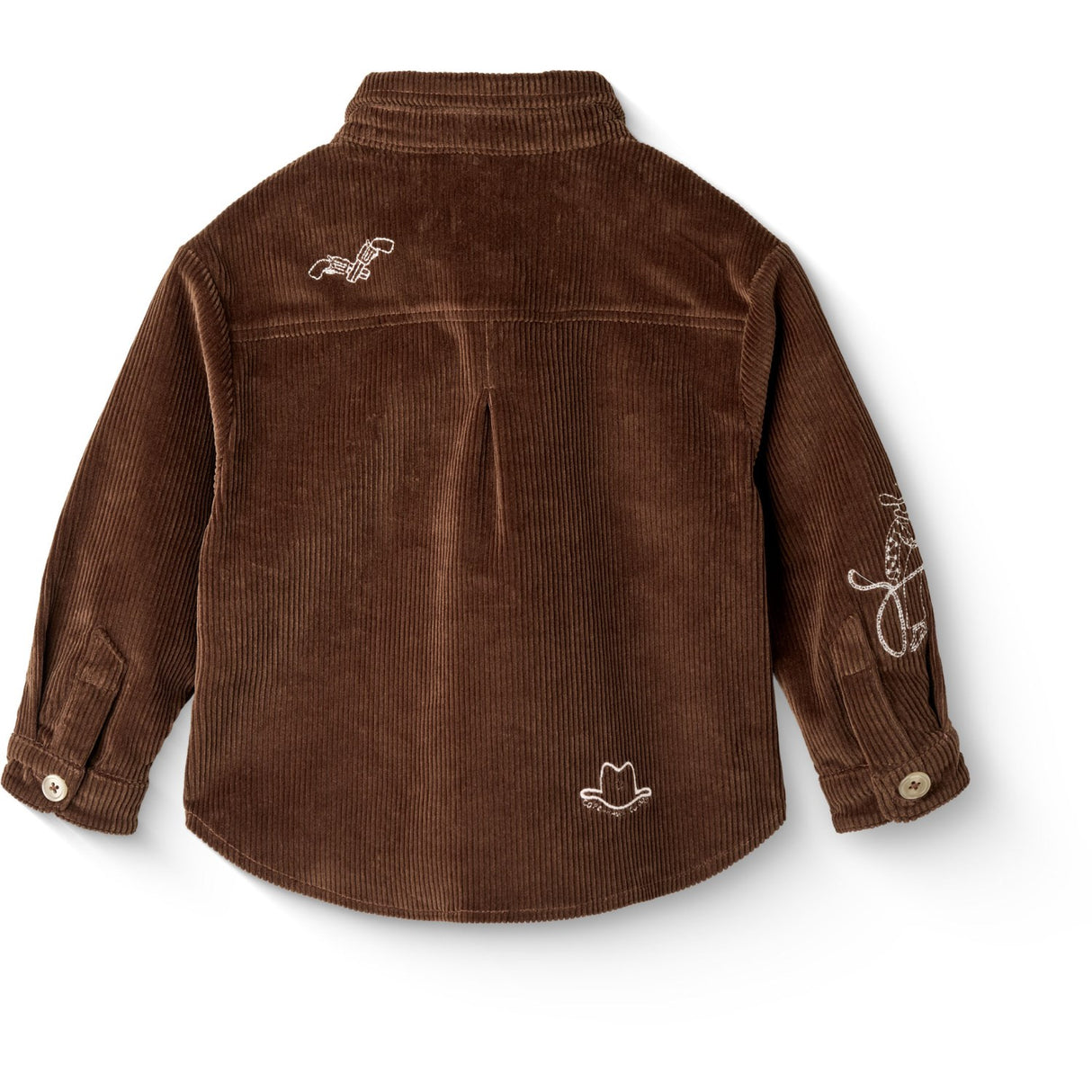 COPENHAGEN COLORS Dk Brown Comb Corduroy Overshirt W. Emb.