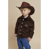 COPENHAGEN COLORS Dk Brown Comb Corduroy Overshirt W. Emb.