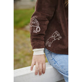 COPENHAGEN COLORS Dk Brown Comb Corduroy Overshirt W. Emb.