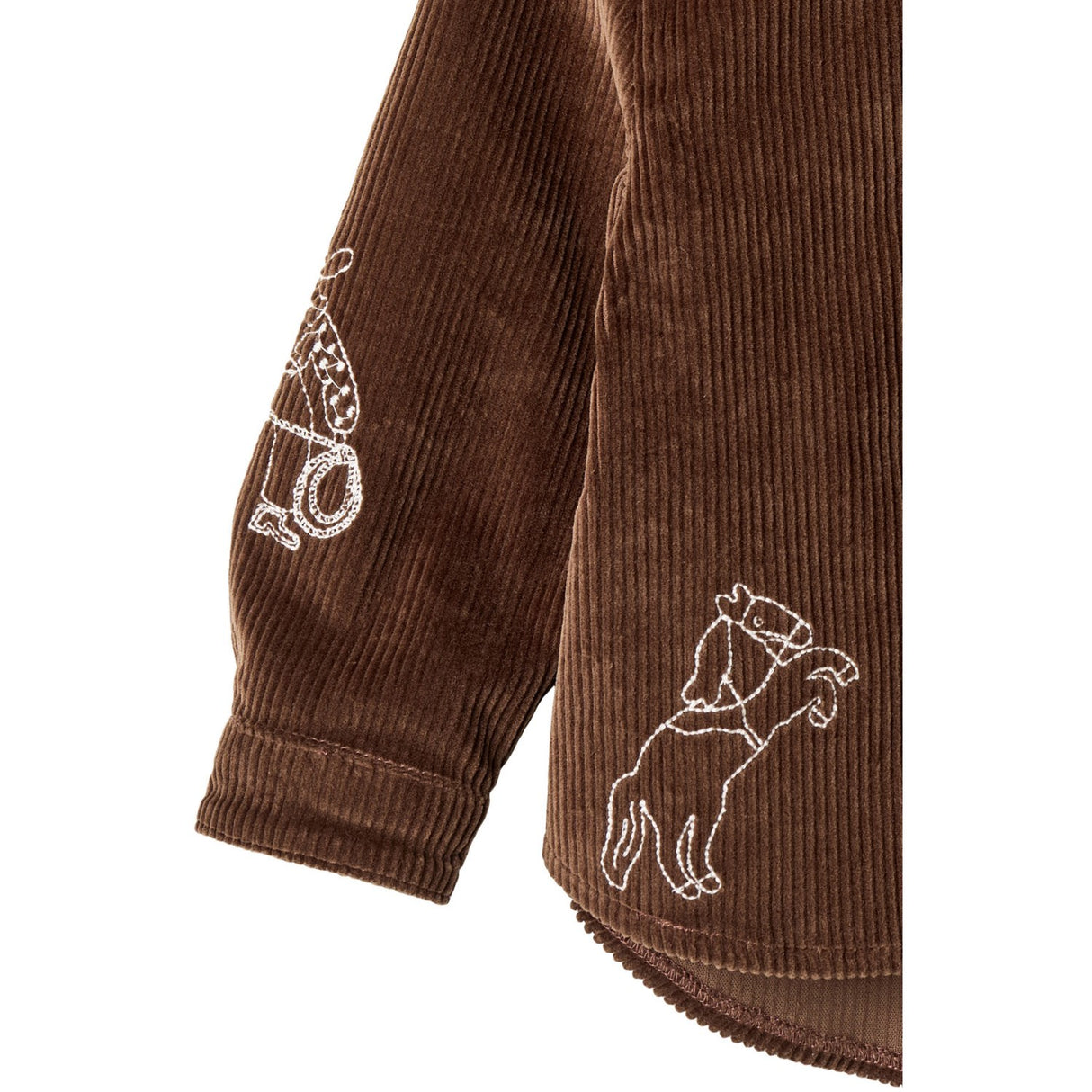 COPENHAGEN COLORS Dk Brown Comb Corduroy Overshirt W. Emb.