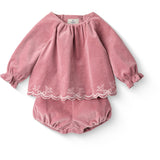 COPENHAGEN COLORS Rose Comb Corduroy Baby Sæt W. Emb.