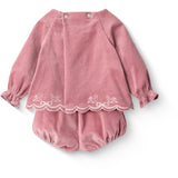 COPENHAGEN COLORS Rose Comb Corduroy Baby Sæt W. Emb.