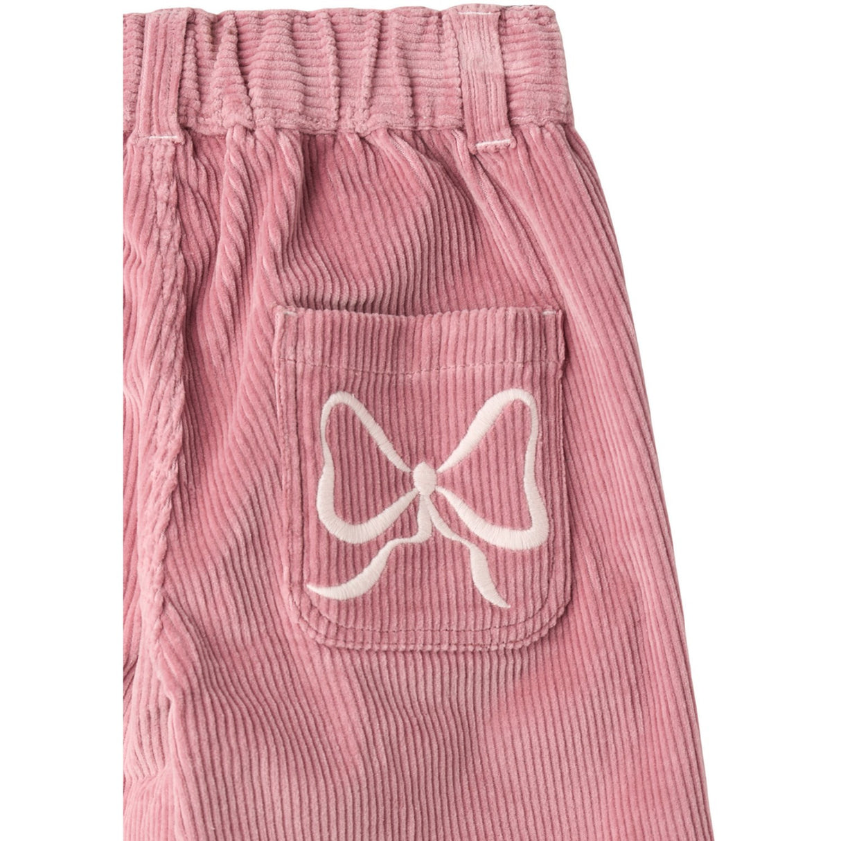 COPENHAGEN COLORS Rose Comb Corduroy Pant W. Wide Leg & Emb. At Backside Pocket