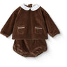 COPENHAGEN COLORS Dk.Brown Comb. Corduroy Baby Sæt W. Krave