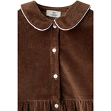COPENHAGEN COLORS Dk Brown Comb Corduroy Bluse W. Emb.