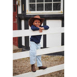 COPENHAGEN COLORS Denim Blue Stripe Y/D Stripe Twill Cargo Bukser W. Adj. Waist