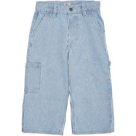 COPENHAGEN COLORS Denim Blue Stripe Y/D Stripe Twill Cargo Bukser W. Adj. Waist