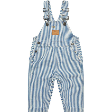 COPENHAGEN COLORS Denim Blue Stripe Y/D Twill Baby Smækbukser