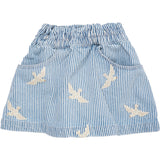 COPENHAGEN COLORS Denim Blue Stripe Y/D Twill Nederdel W. Embroirdey